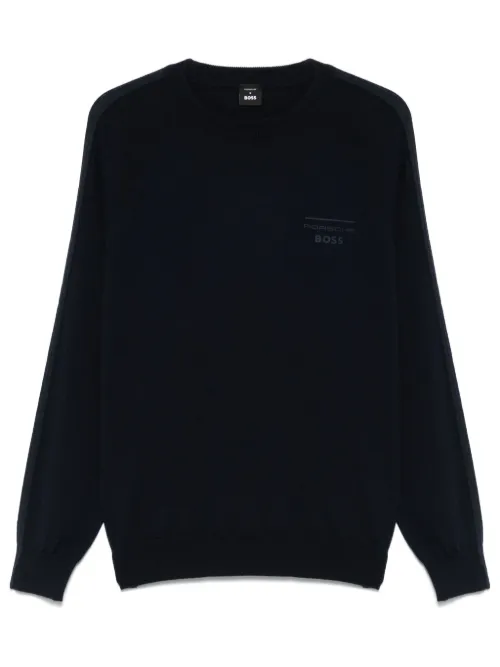 BOSS x Porsche pull en laine - Bleu - BOSS - Modalova