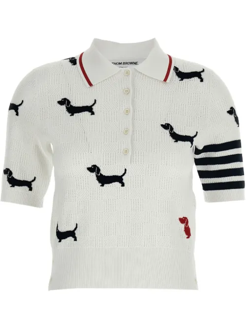 Thom Browne polo Hector - Blanc - Thom Browne - Modalova