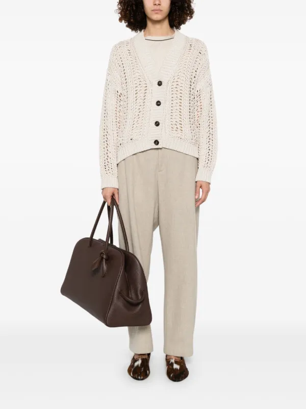 レビュー高評価の商品!の商品をすべて コットン Cucinelli Brunello カーディガン ニュートラル | トップス