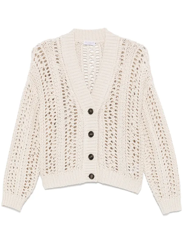 Brunello Cucinelli コットン カーディガン | ニュートラル | FARFETCH JP