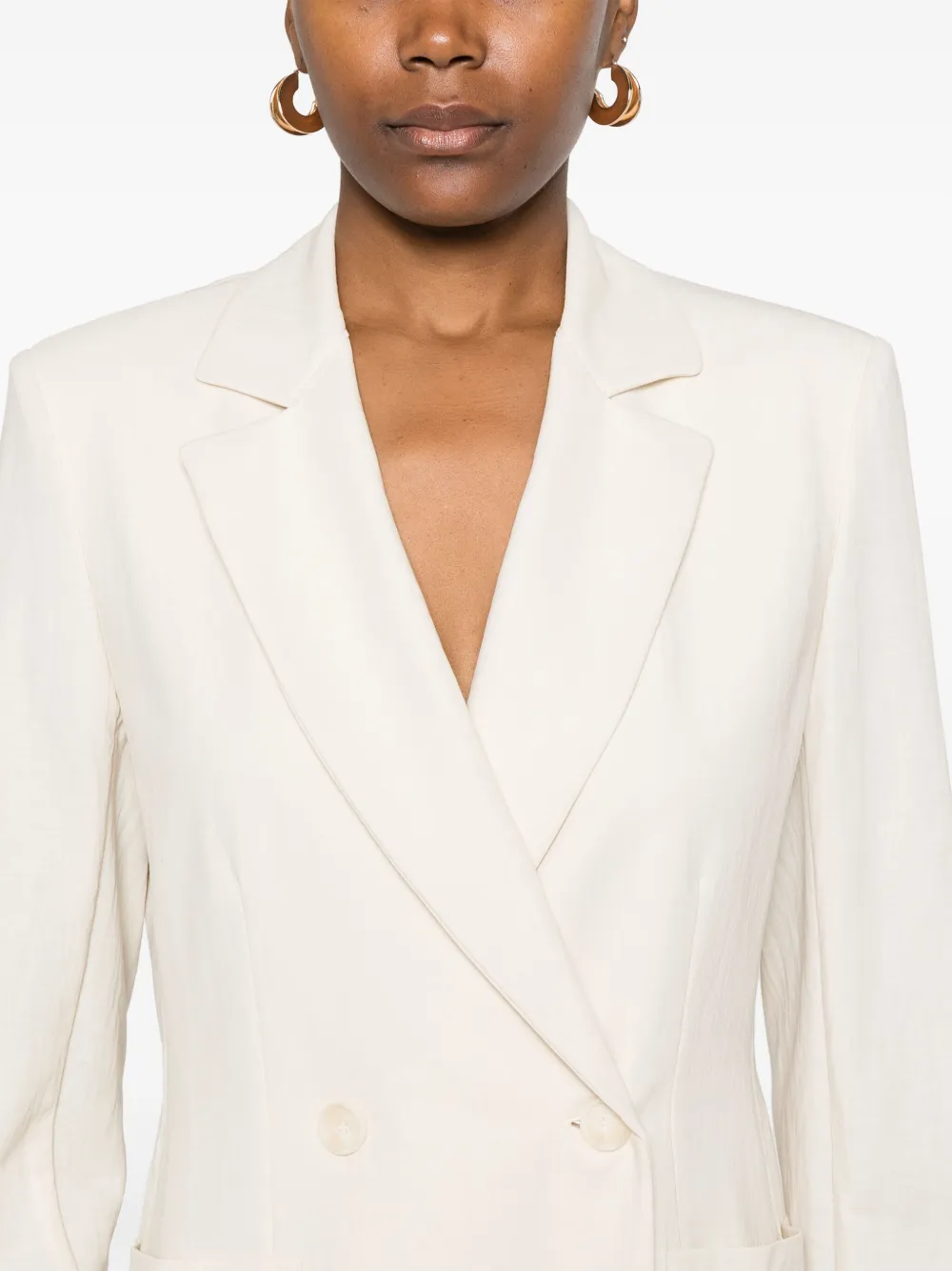 Harris Wharf London Blazer met dubbele rij knopen Beige