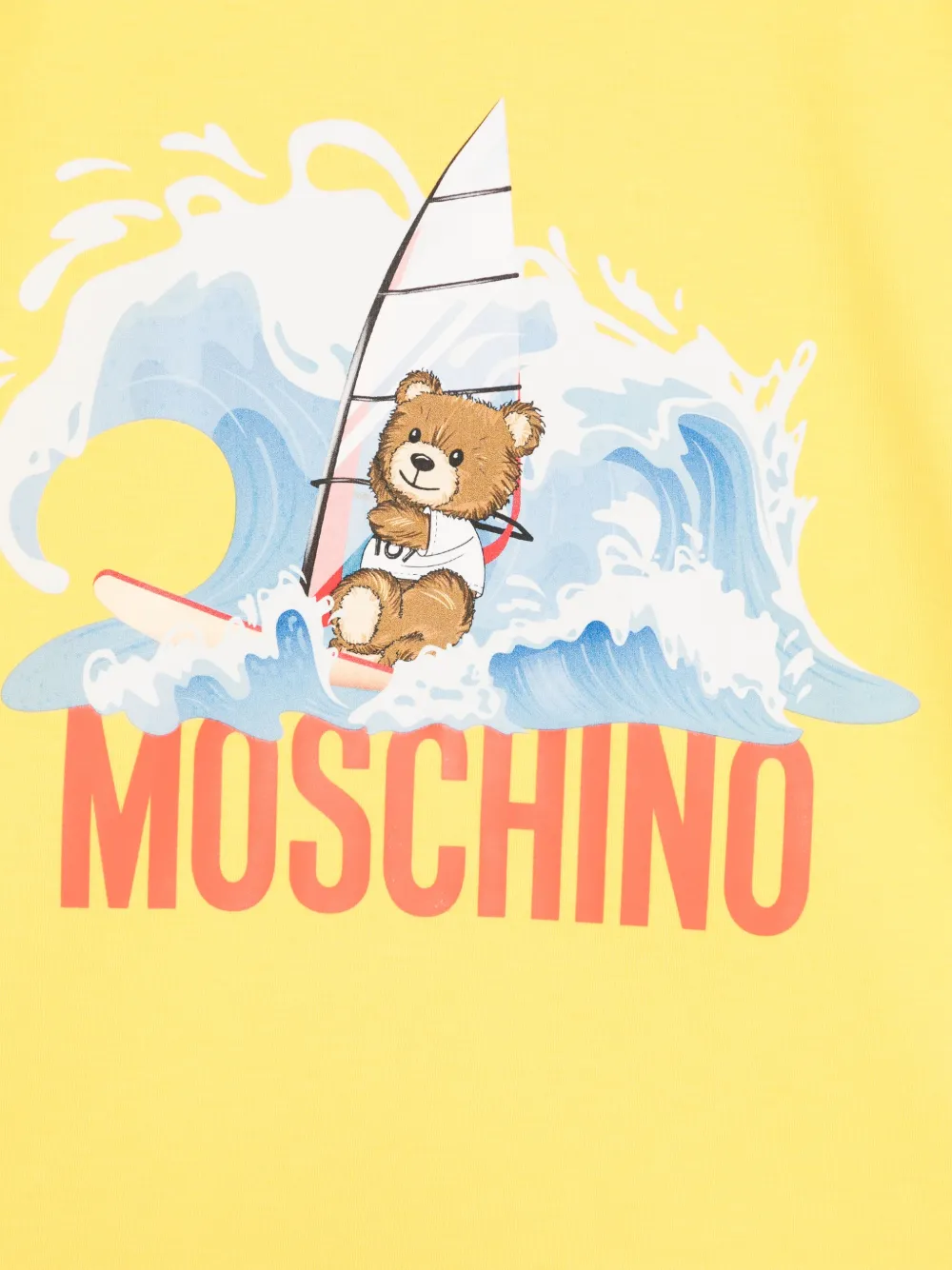 Moschino Kids T-shirt met teddybeerprint Geel
