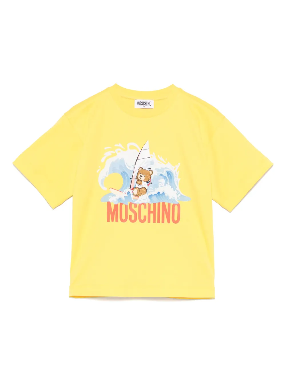 Moschino Kids T-shirt met teddybeerprint Geel