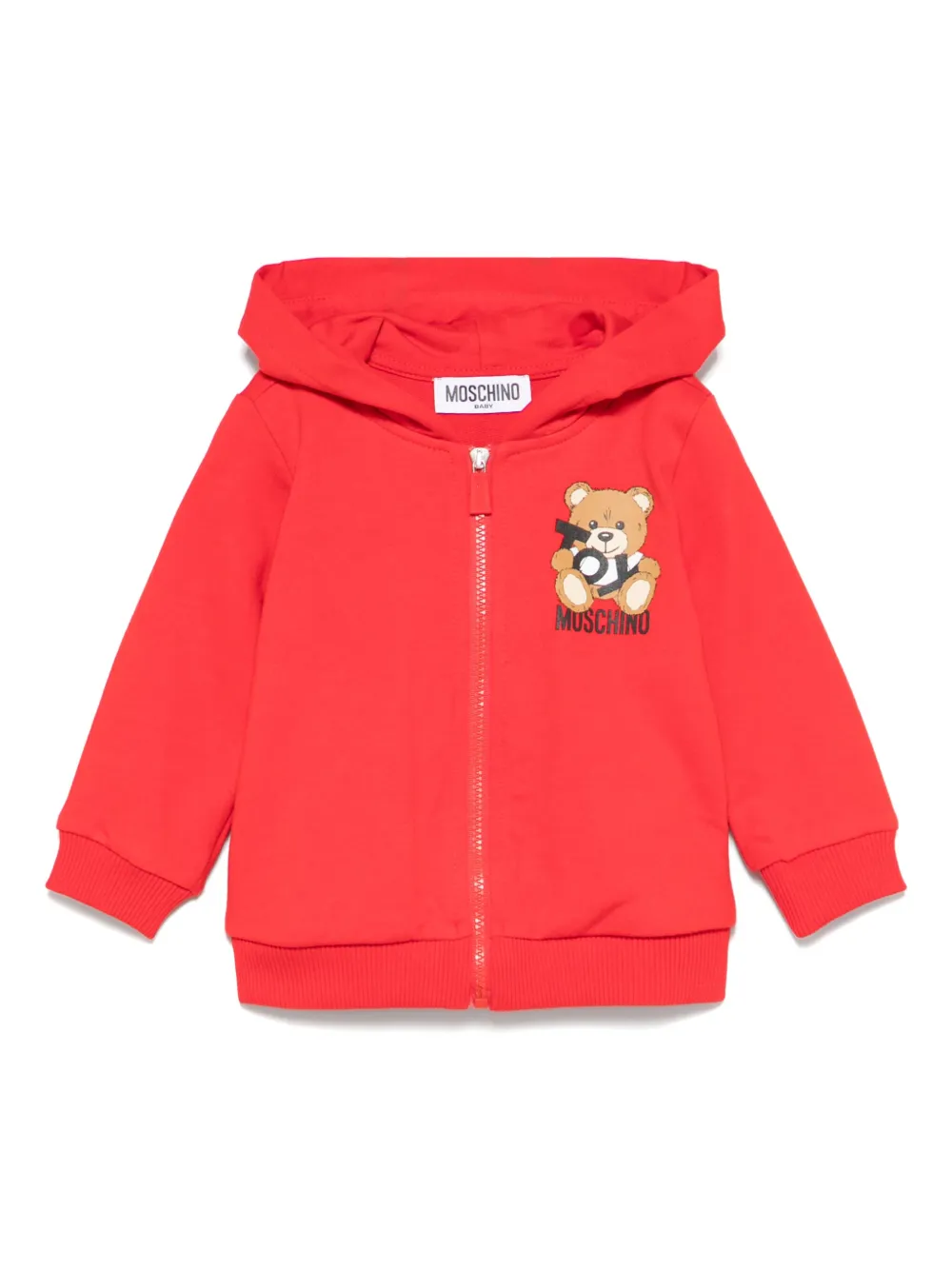 Moschino Kids Hoodie met teddybeerprint Rood