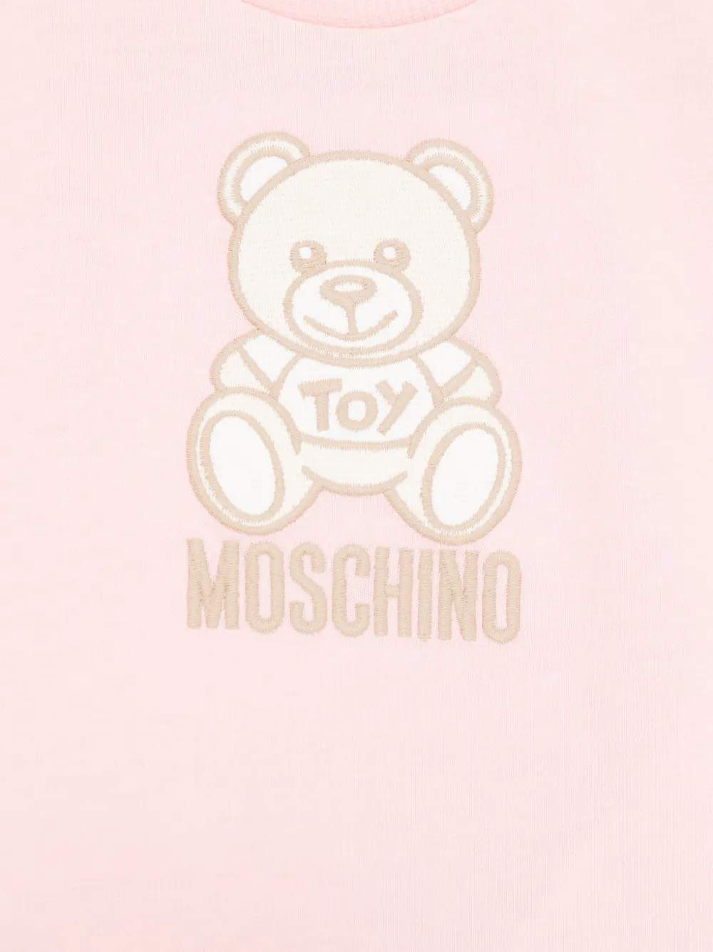 Moschino Kids T-shirt met teddybeerprint Roze