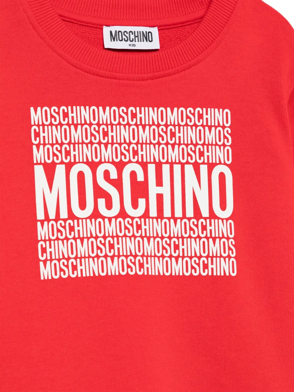 Moschino Kids Sweater met logo Rood