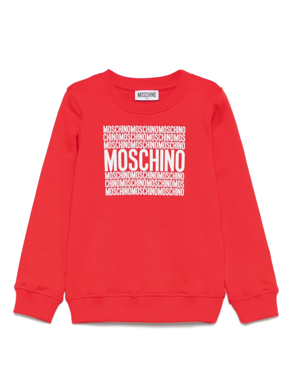 Moschino Kids Sweater met logo Rood