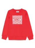 Moschino Kids logo-lettering sweatshirt - Red