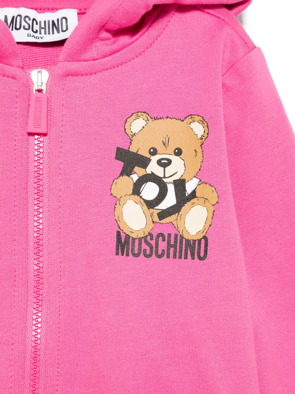 Moschino Kids Hoodie met teddybeerprint Roze