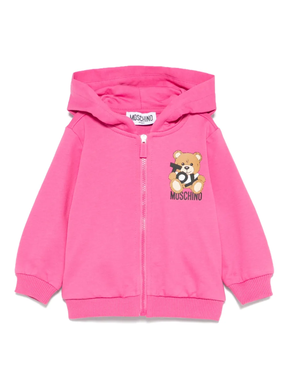 Moschino Kids Hoodie met teddybeerprint Roze