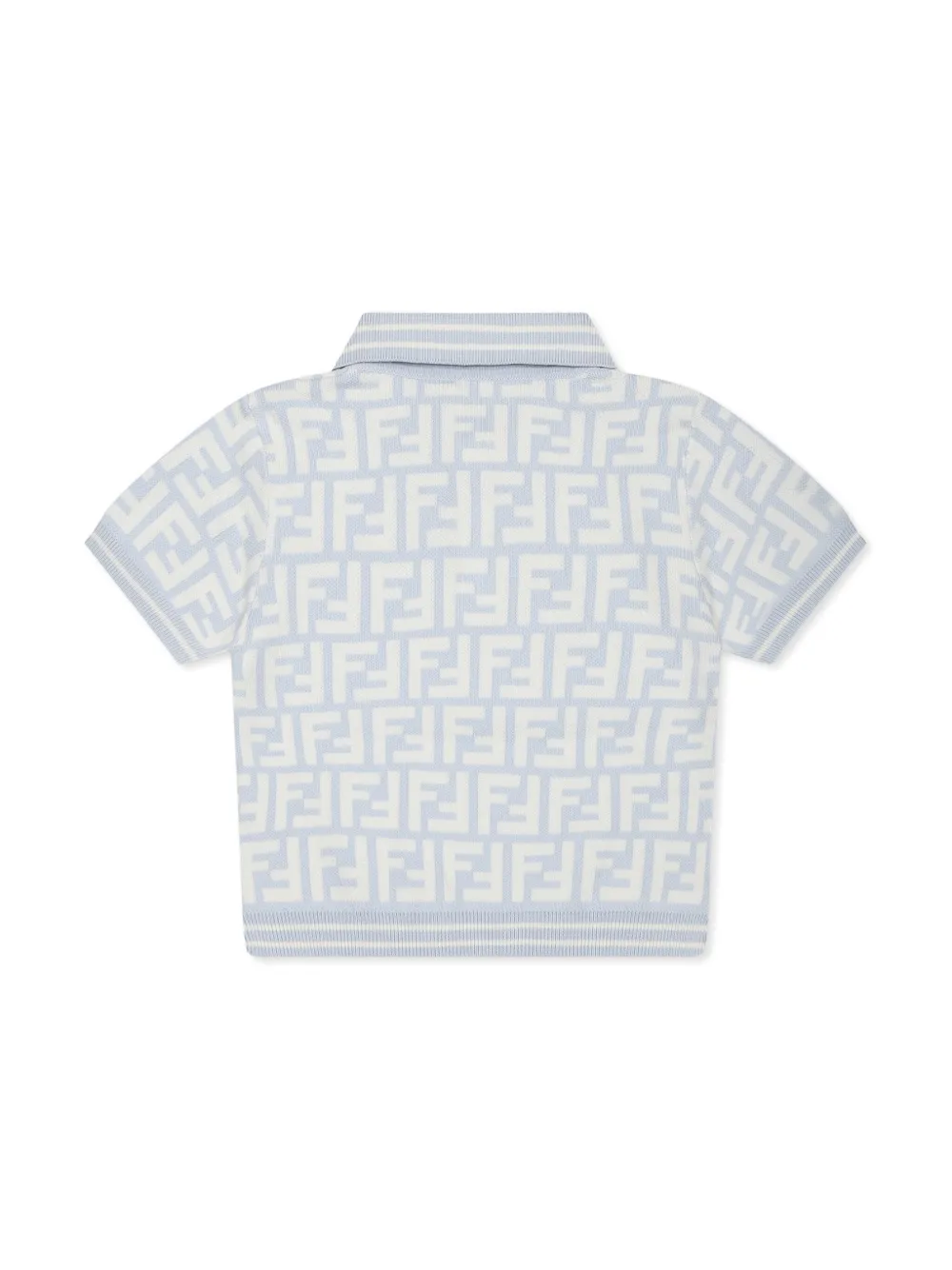 fendikids Fendi Kids Jersey poloshirt met FF-logo - Blauw