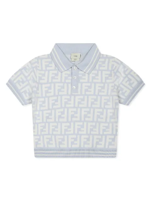 Fendi Kids  FF-logo jersey polo shirt 