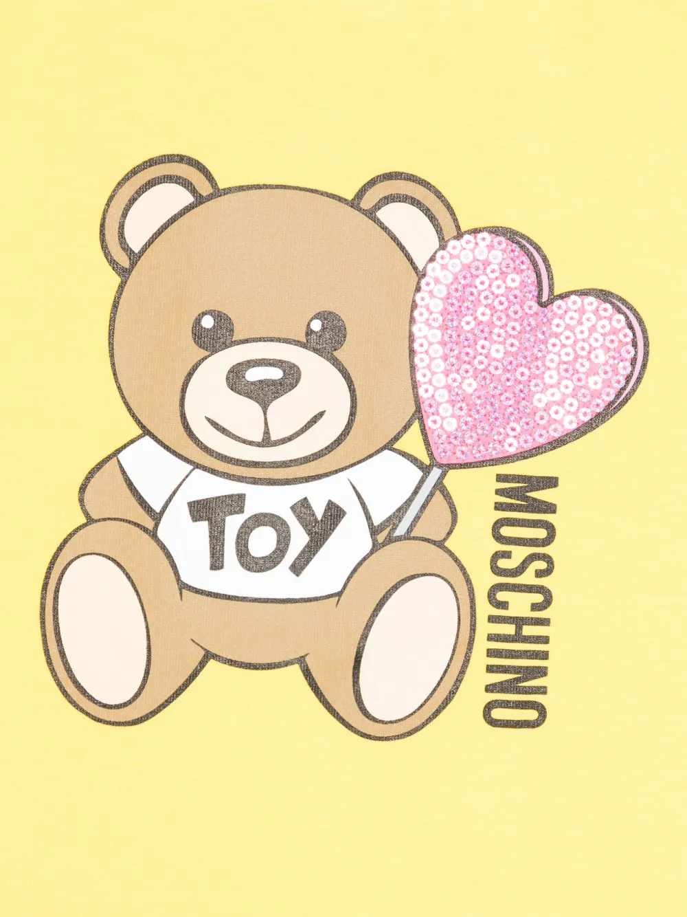 Moschino Kids T-shirt met teddybeerprint Geel