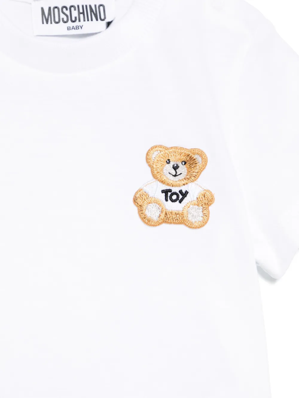 Moschino Kids T-shirt met teddybeerprint Wit