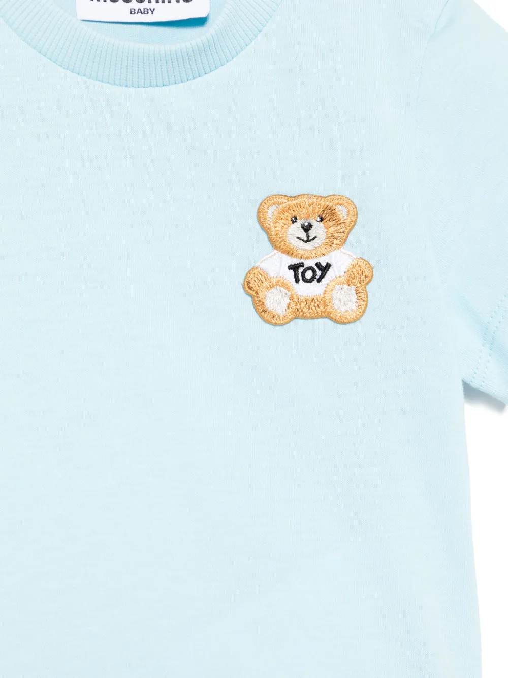 Moschino Kids T-shirt met teddybeerprint Blauw