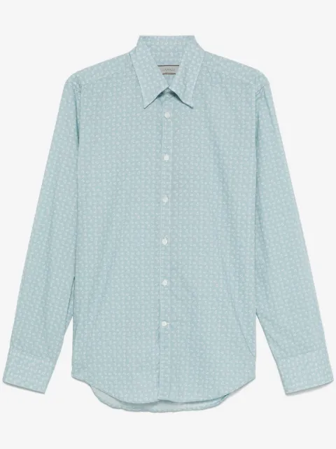 Canali camisa con hojas estampadas