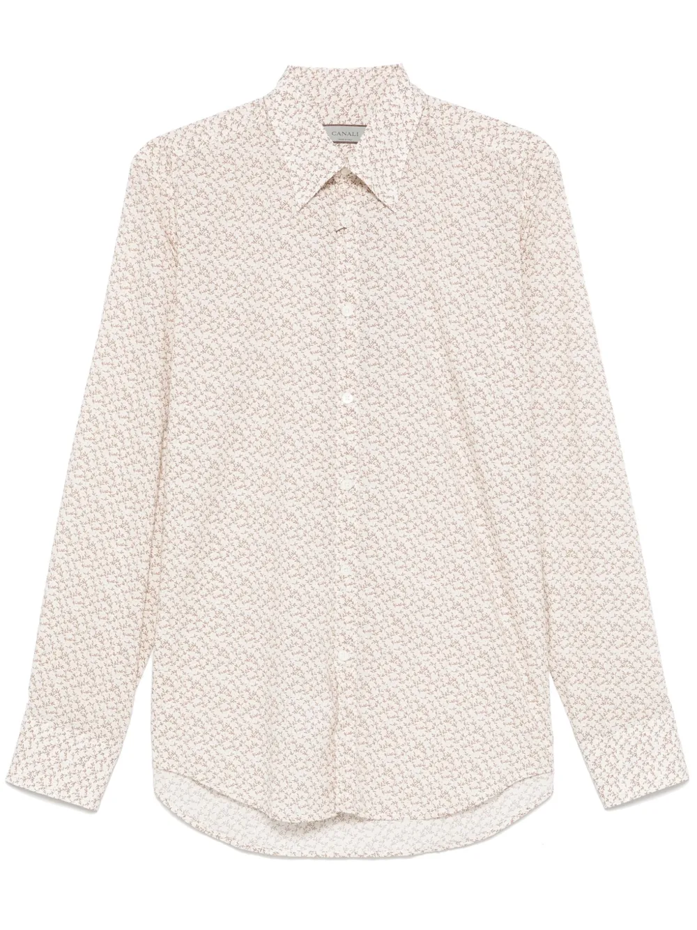 leaf-print shirt
