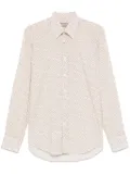 Canali leaf-print shirt - Neutrals