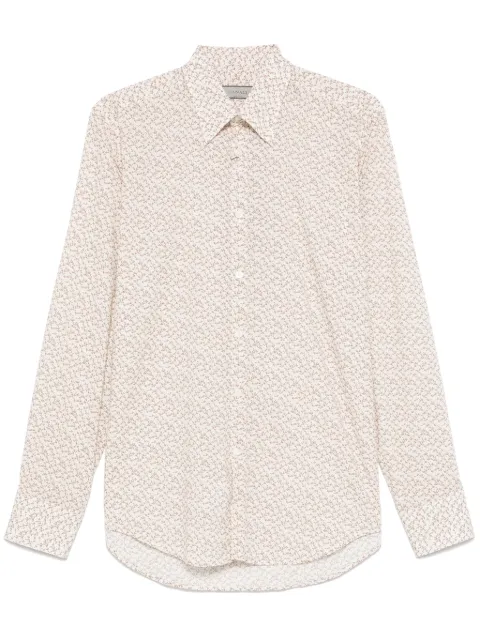 Canali leaf-print shirt 