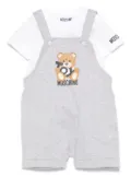 Moschino Kids Teddy Bear dungarees - White