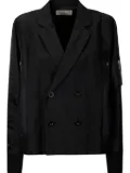 sacai double-breasted jacket - Black