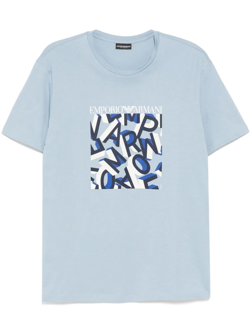 Emporio Armani T-shirt met logoprint Blauw