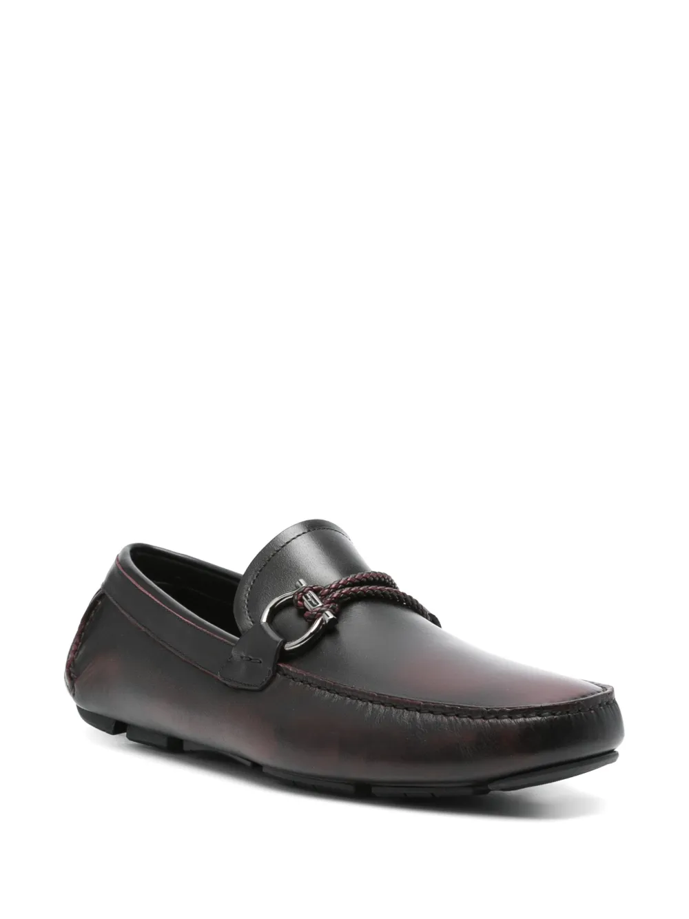 Ferragamo Loafers met gancini detail - Rood