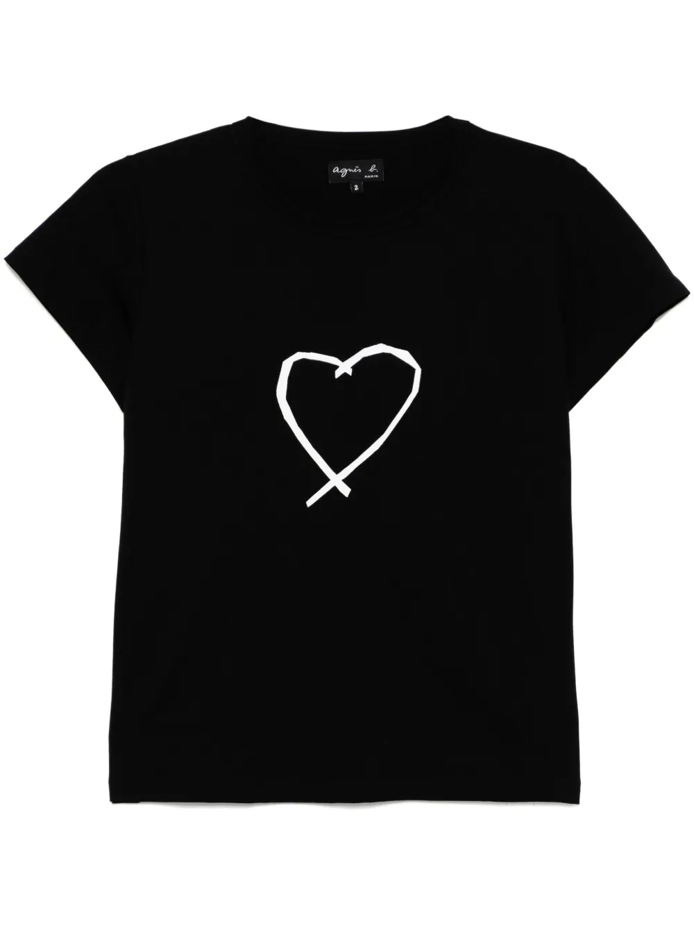 agnès b.  playera con estampado gráfico | negro | Image 1