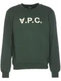 A.P.C. logo sweater - Green