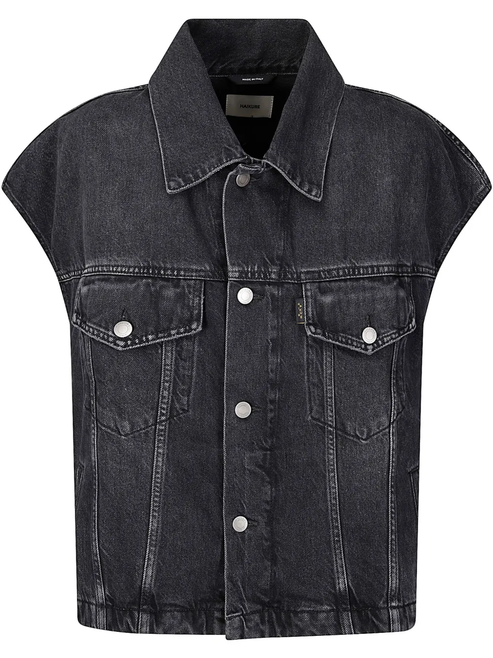 Haikure Gail Mid denim jack Zwart