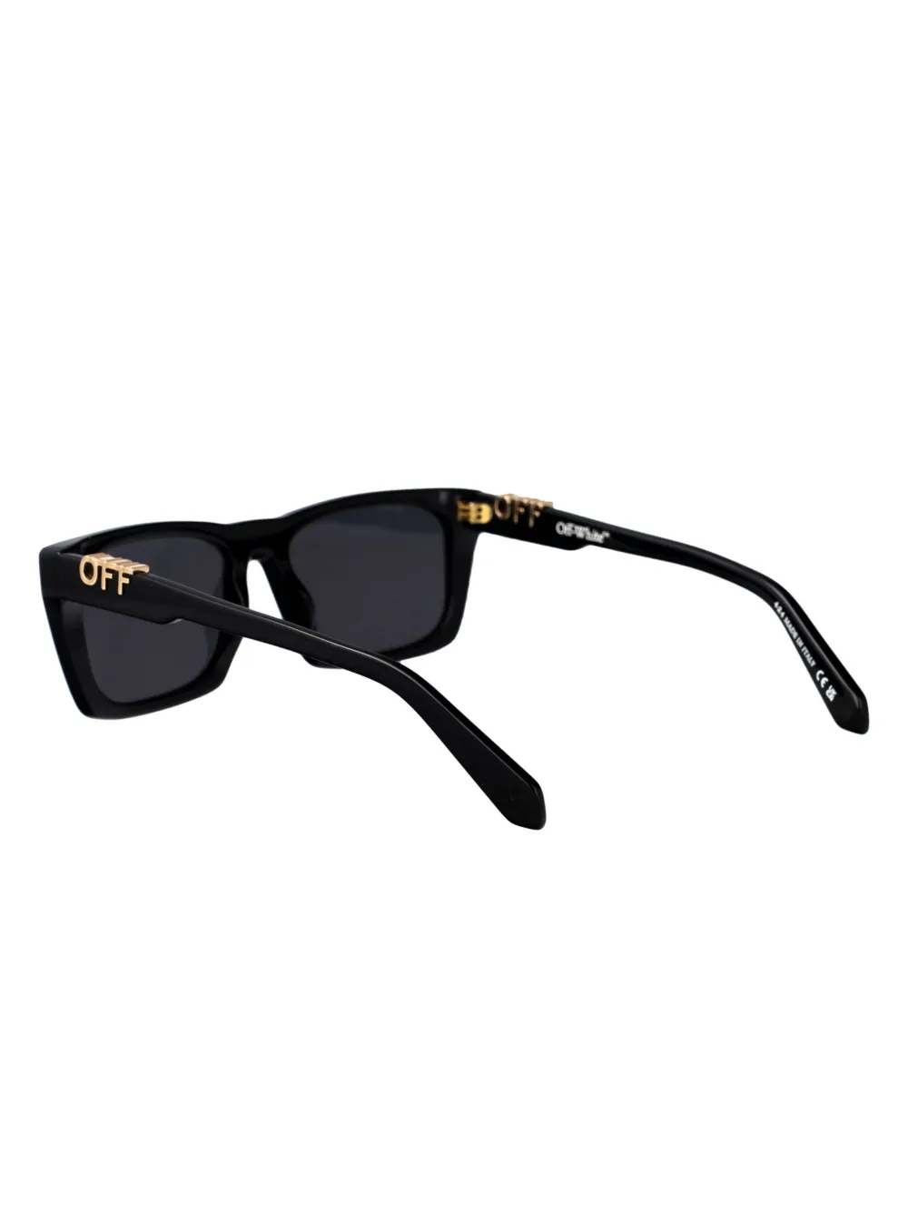 Off-White Eyewear Zonnebril met rechthoekig montuur Zwart