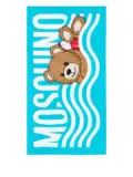 Moschino Kids Teddy Bear-print towel - Blue