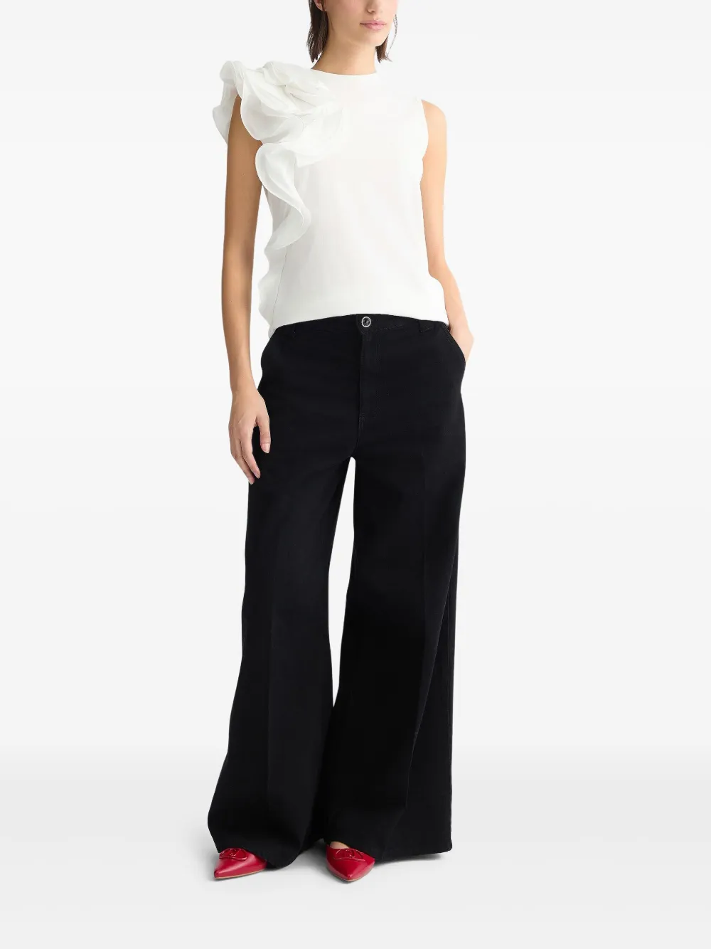 LIU JO Blouse met volants - Wit