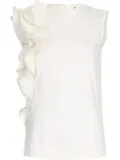 LIU JO flounced-detail blouse - White