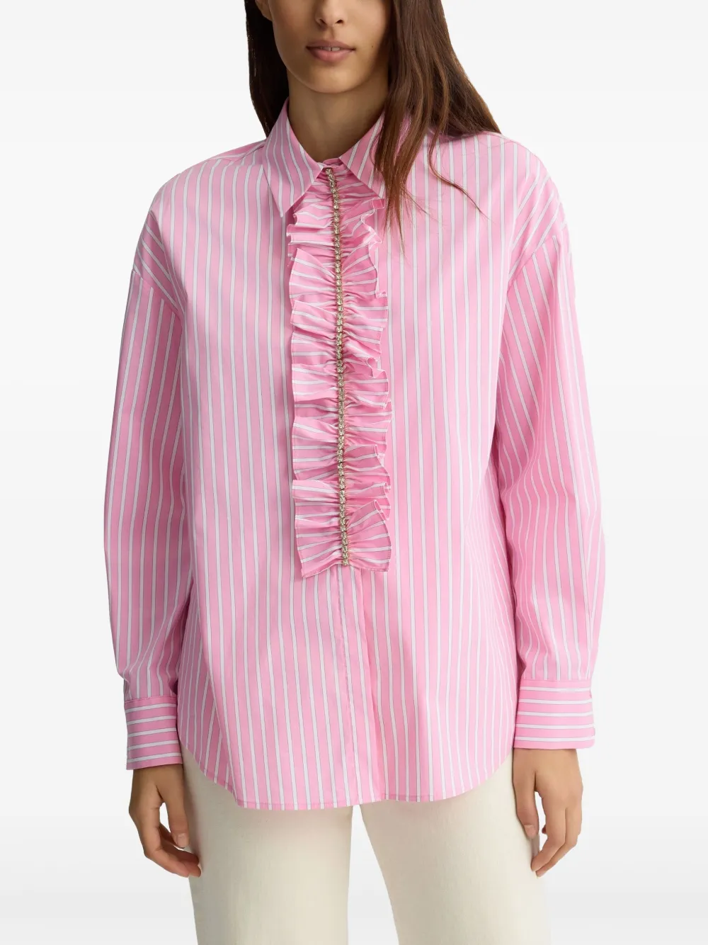 LIU JO Blouse met ruches Roze