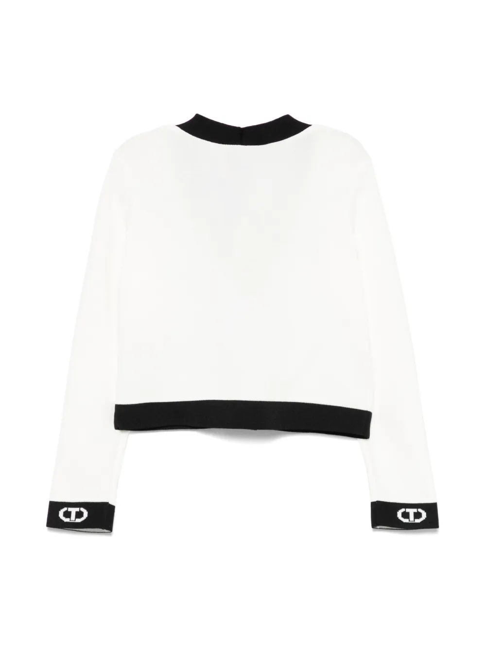 TWINSET Kids Vest met ovalen T-jacquard - Wit