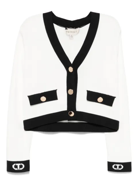TWINSET Kids Oval T-jacquard cardigan 