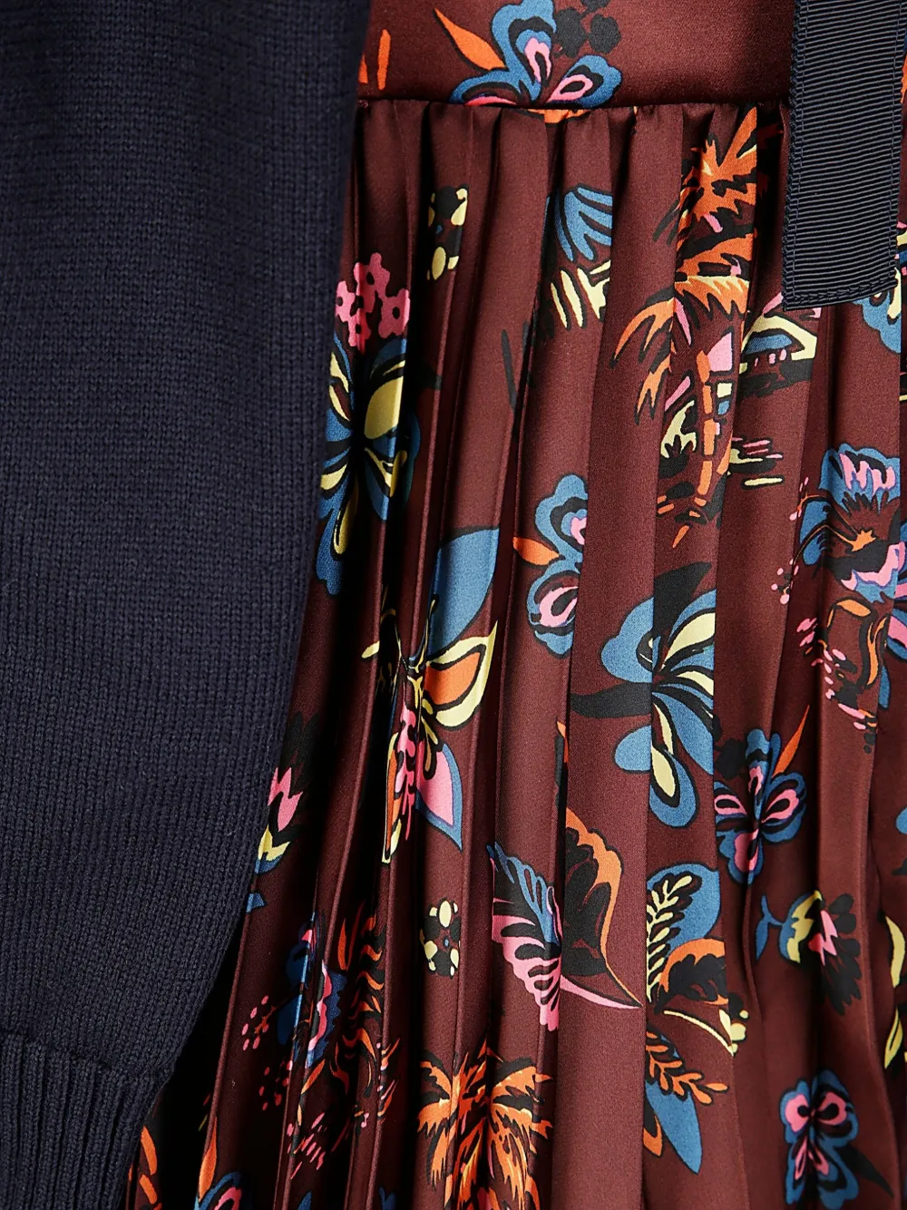 sacai Top met vlakken Zwart