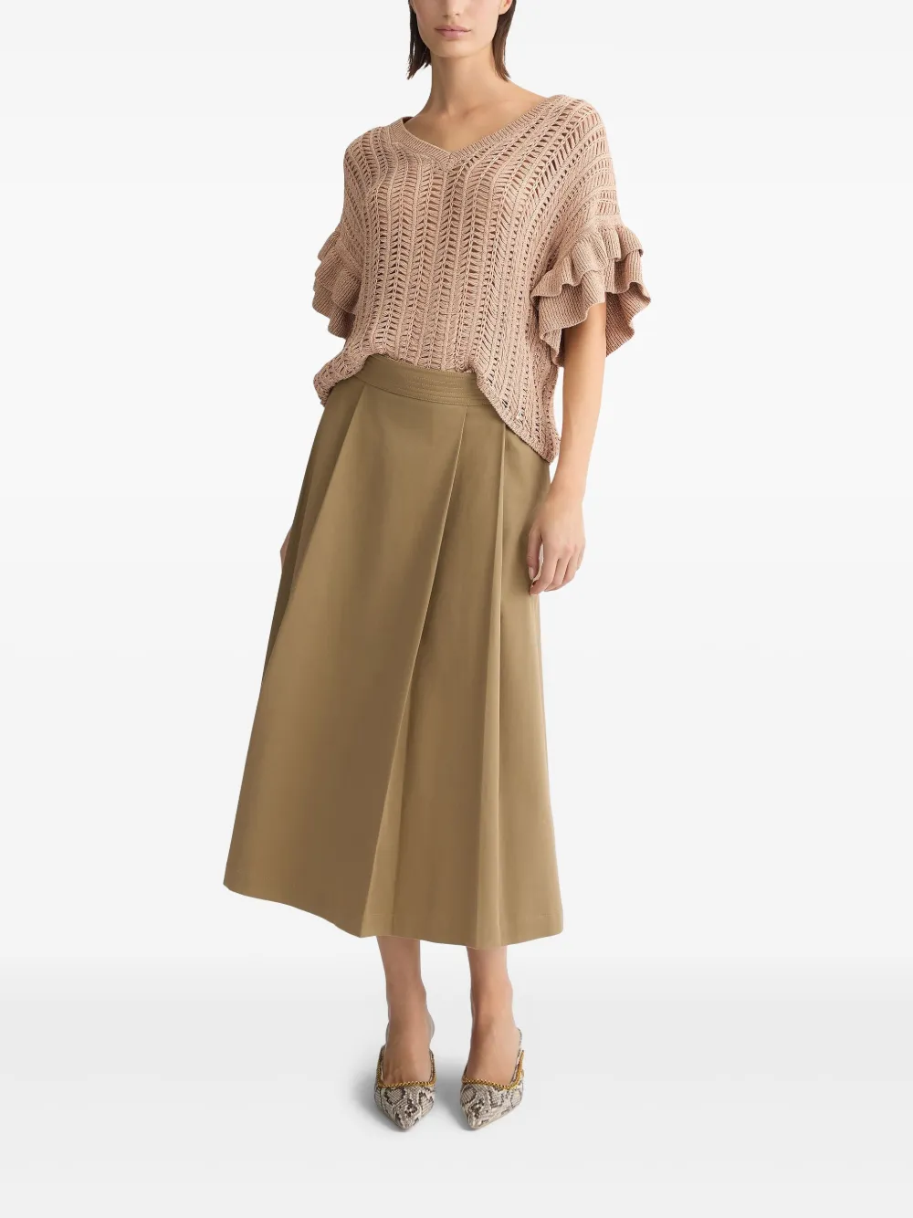 LIU JO Fijngebreid T-shirt - Beige