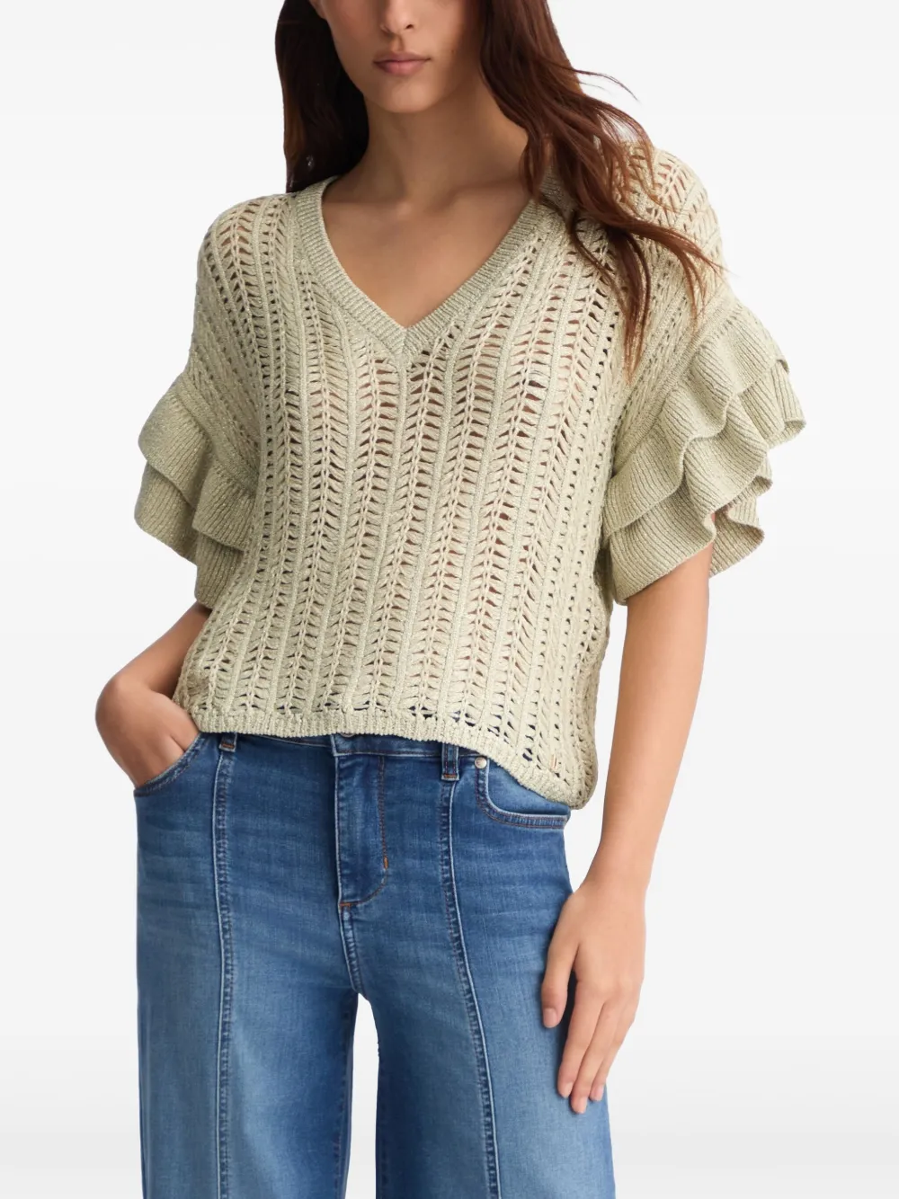 LIU JO Gebreid T-shirt Beige