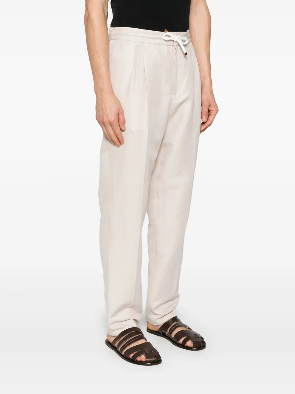 Brunello Cucinelli Broek met toelopende pijpen Beige