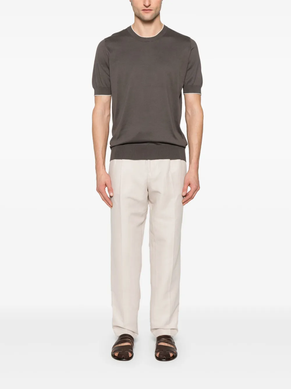 brunellocucinelli Brunello Cucinelli Broek met toelopende pijpen - Beige