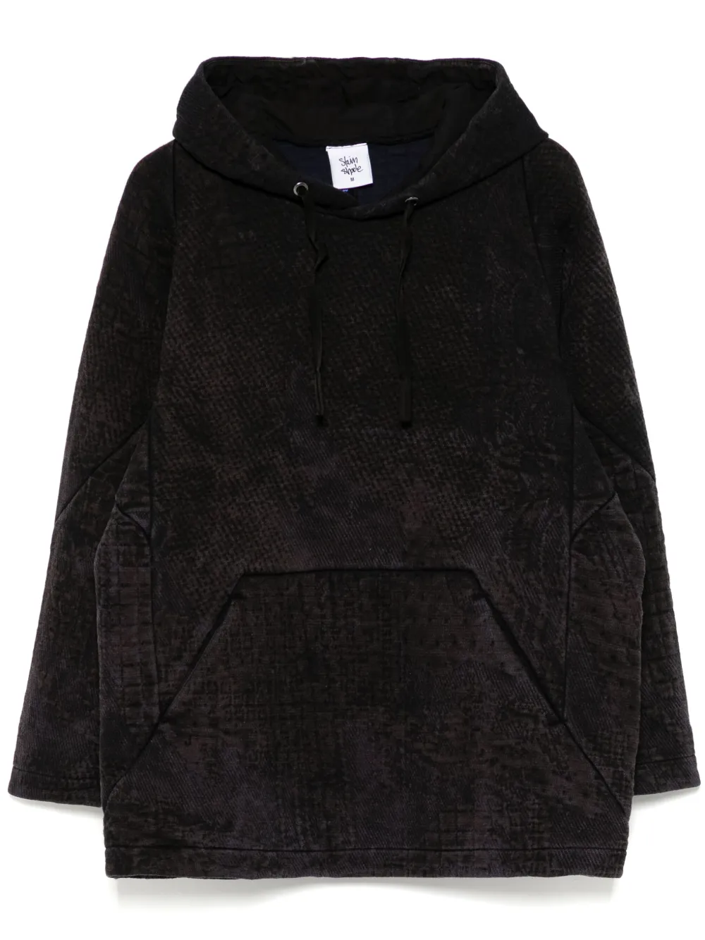 Stain Shade panelled hoodie | Black | Image 1