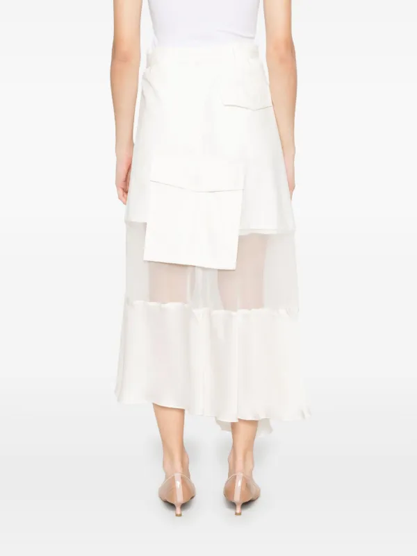 sacai アシンメトリー　スカート Sacai アシンメトリー スカート | ブラック | FARFETCH JP
