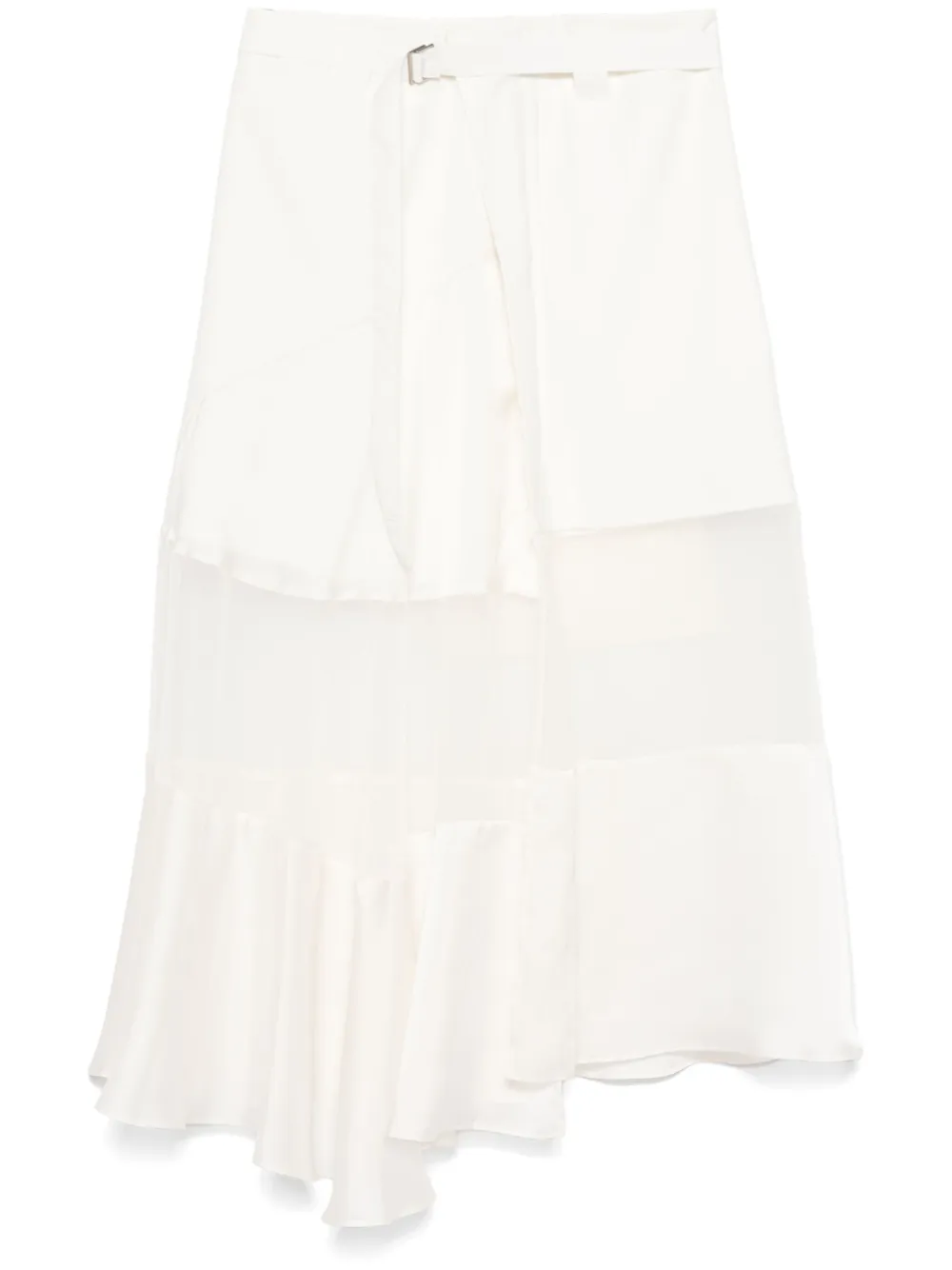 sacai falda midi con diseño asimétrico | blanco | Image 1