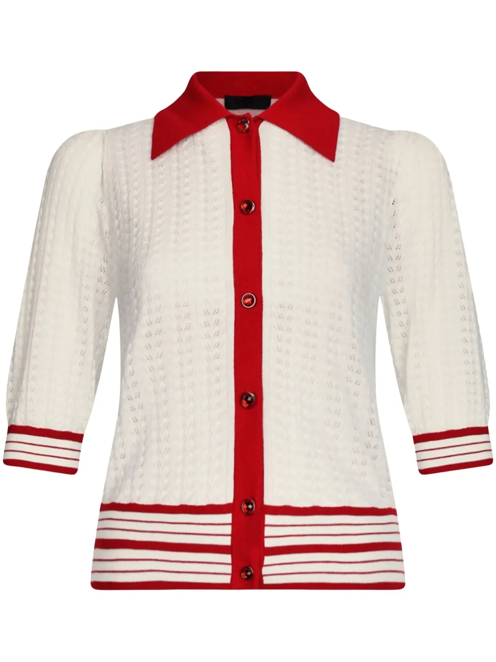 LIU JO two-tone cardigan | White | Image 1