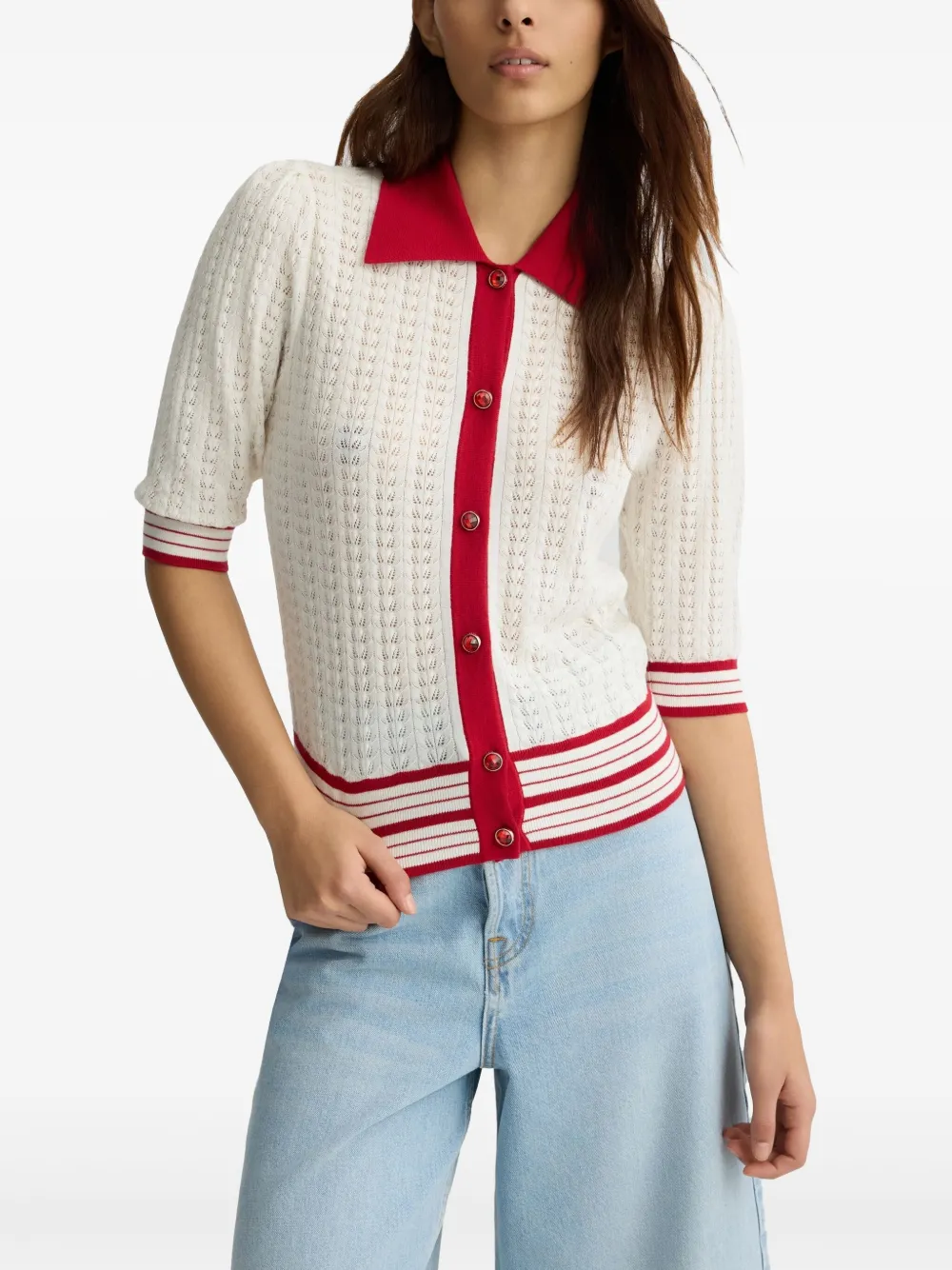 LIU JO Tweekleurig vest Wit