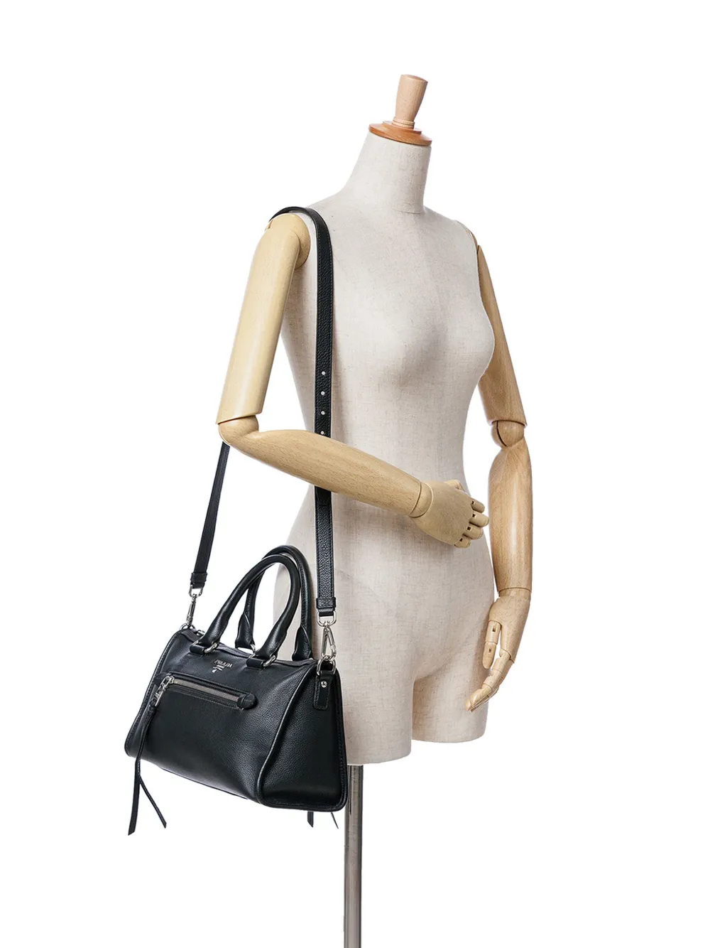 Prada Pre-Owned 2013-2024 Vitello Phenix satchel - Zwart