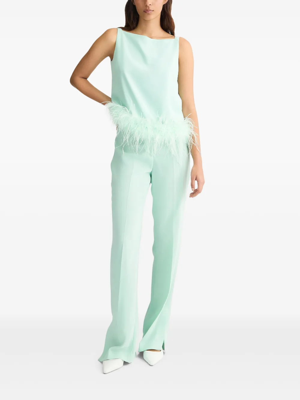 LIU JO Blouse met veren - Groen