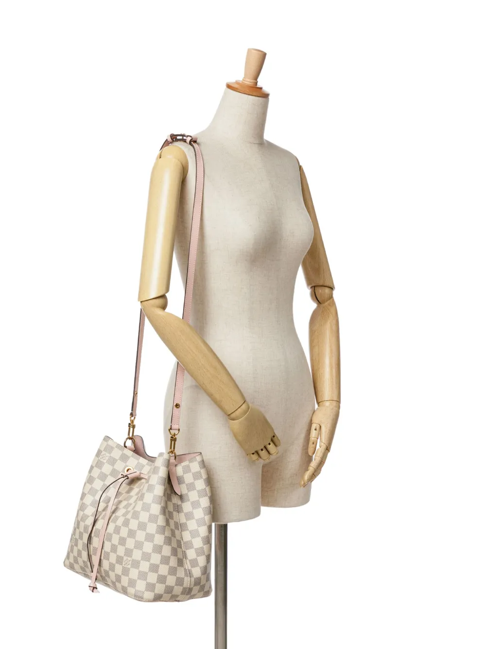 Louis Vuitton Pre-Owned 2019 Damier Azur Neonoe MM bucket bag - Roze